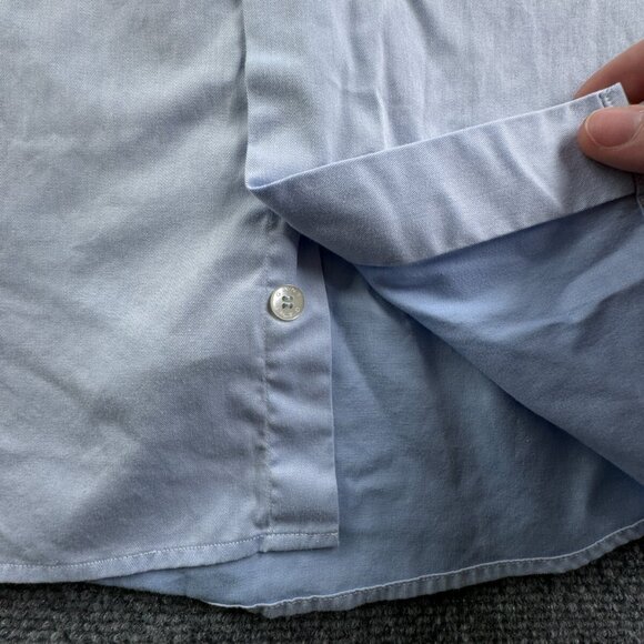 Eton Long Sleeve Button Up Shirt Men Cotton Designer Blue 16 Slim Woven Romania - Picture 12 of 16